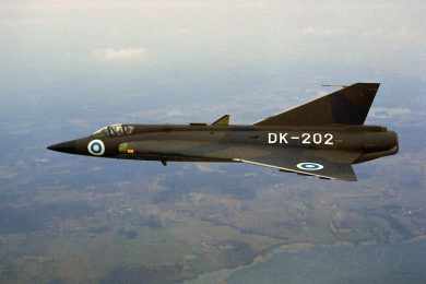 A Finlândia voou com o Draken entre 1975 e 1995 (SAAB)