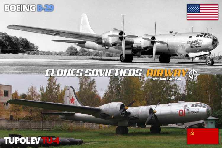 B-29 vs. Tu-4: o Tupolev é quase uma cópia do B-29 afinal três deles pousaram na Rússia e nunca mais voltaram