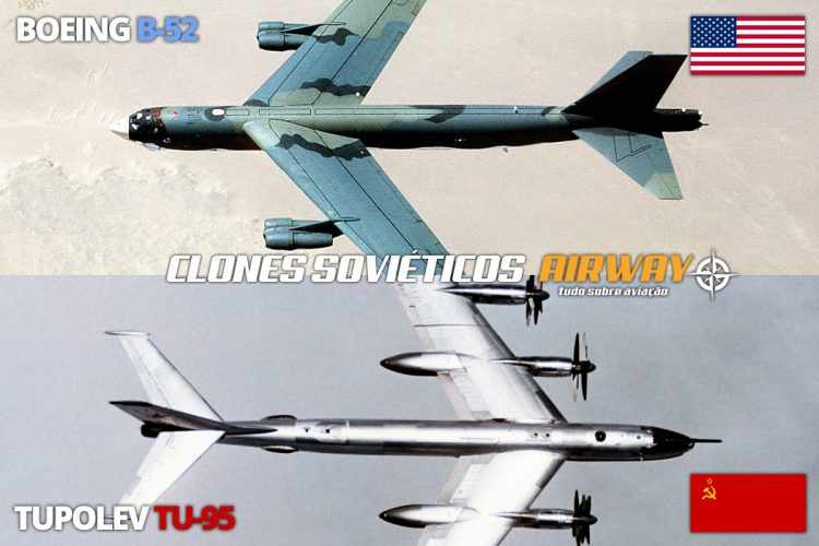 B-52 vs. Tu-95: bombardeiros de asas enflechadas, mas com propulsão diferente