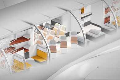 Airbus propõe avião com cabines modulares