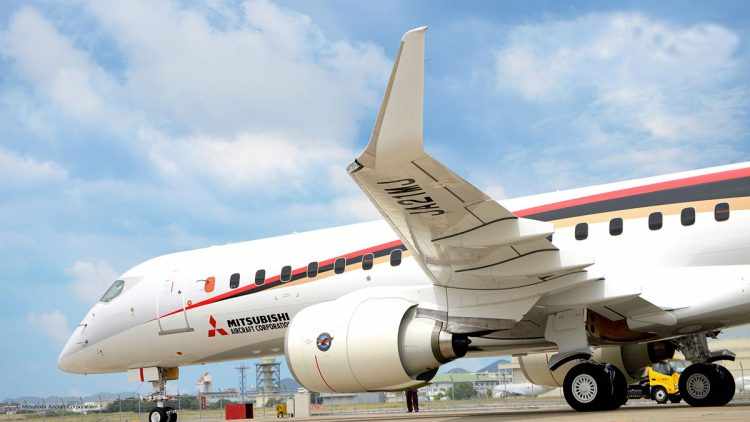 O MRJ90 da Mitsubishi também é equipado com o motor PW1900G (Divulgação)