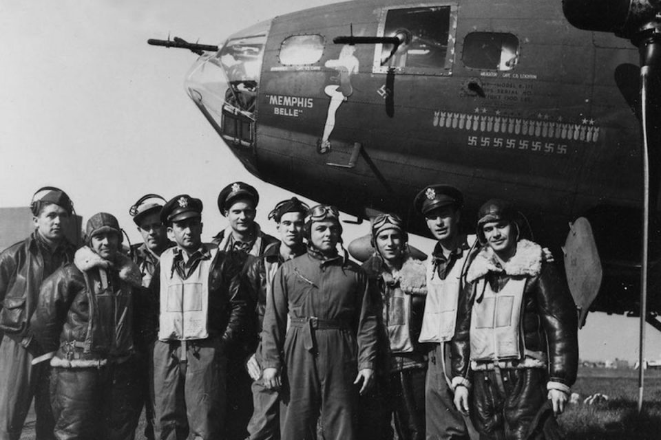 O Memphis Belle foi o primeiro B-17 a completar 25 missões na Europa, em 1943 (USAF)
