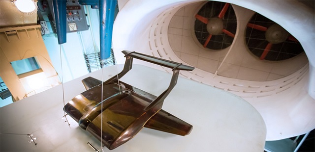 O conceito do ecranoplano de carga está sendo testado em túnel de vento
