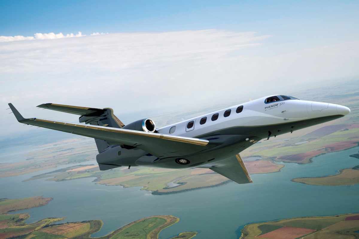 O Phenom 300 é o jato executivo mais entregue nos últimos quatro anos (Embraer)