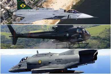 As aeronaves de combate das forças armadas brasileiras