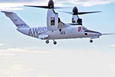 Tiltrotor civil, AW609 volta a voar com terceiro protótipo