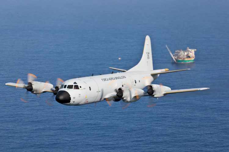 O P-3 Orion é uma aeronave militar derivada do clássico Electra II, da aviação comercial (FAB)