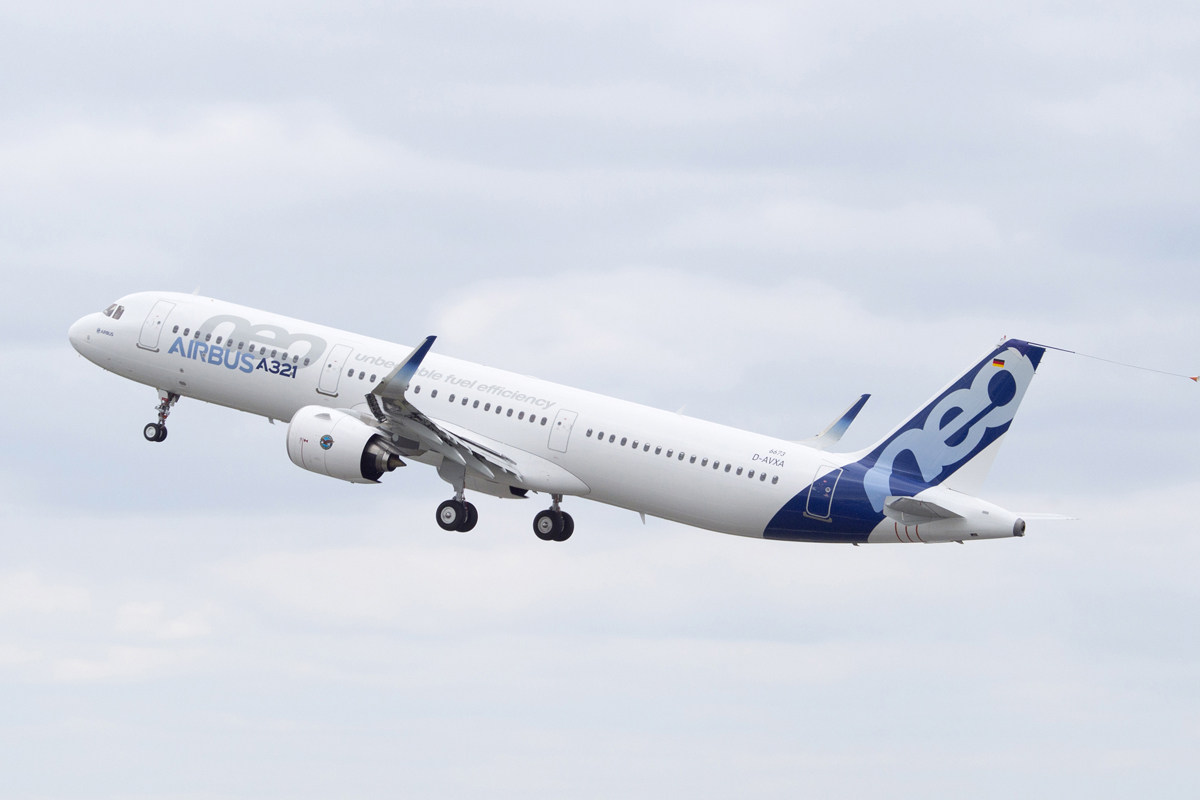 O A321neo tem alcance de até 6.500 km, o mesmo do A320neo, mas com mais passageiros (Airbus)