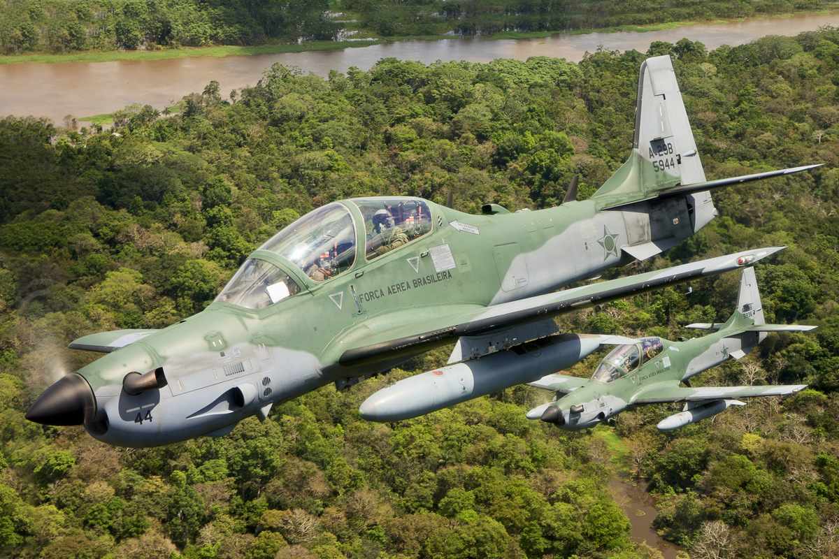 O Super Tucano é a principal aeronave de ataque empregada na Operação Ostium (FAB)