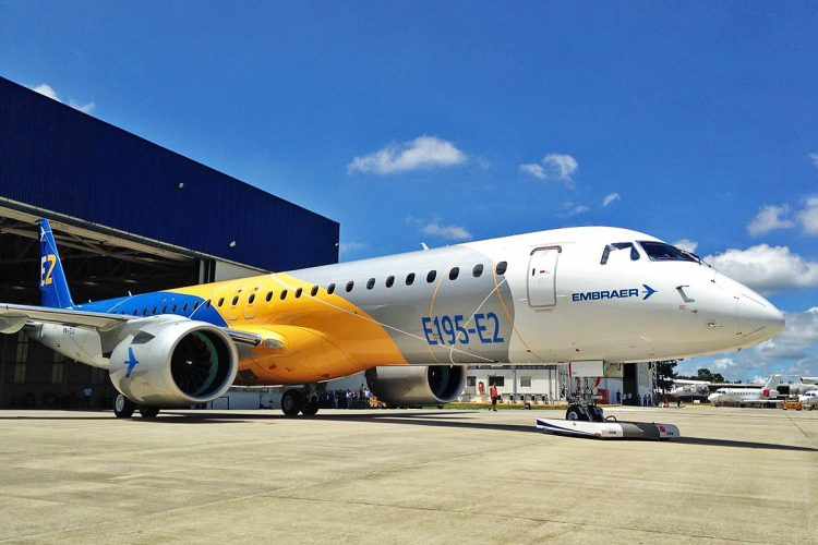 O E195-E2 é um dos próximos destaques da aviação regional, com estreia prevista para 2019 (Thiago Vinholes)