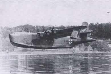 O primeiro voo do BV 238 foi realizado em abril de 1944, a partir do rio Elba, em Hamburgo