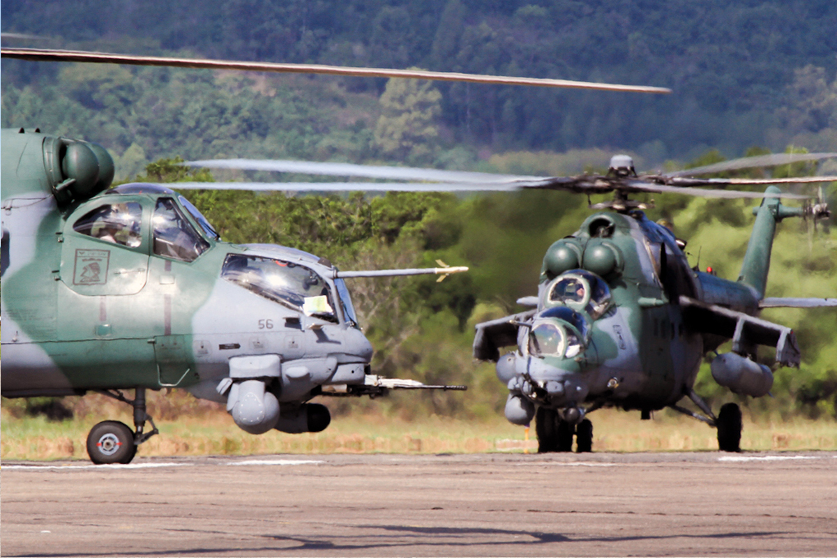 Os AH-2 Sabre são operados pelo Esquadrão Poti da FAB, baseado em Rondônia (FAB)