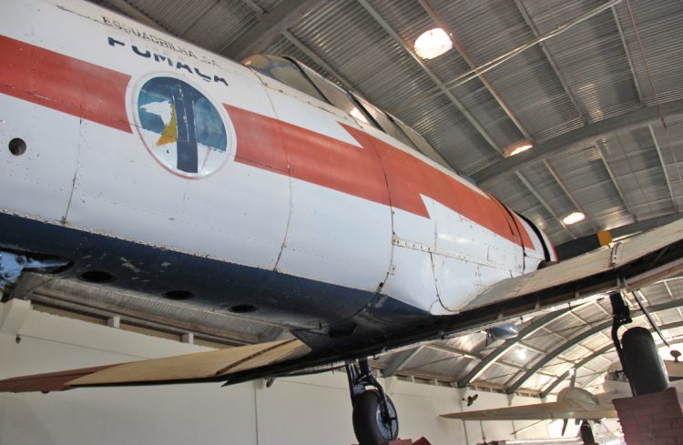 Um antigo T-6 Texan com as cores da primeira formação da Esquadrilha da Fumaça (Thiago Vinholes)
