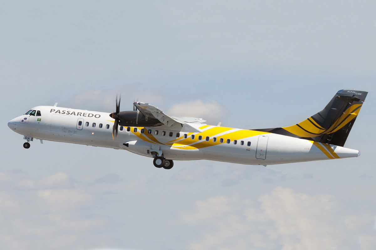 A Passaredo opera atualmente nove turbo-hélices ATR 72 (Divulgação)