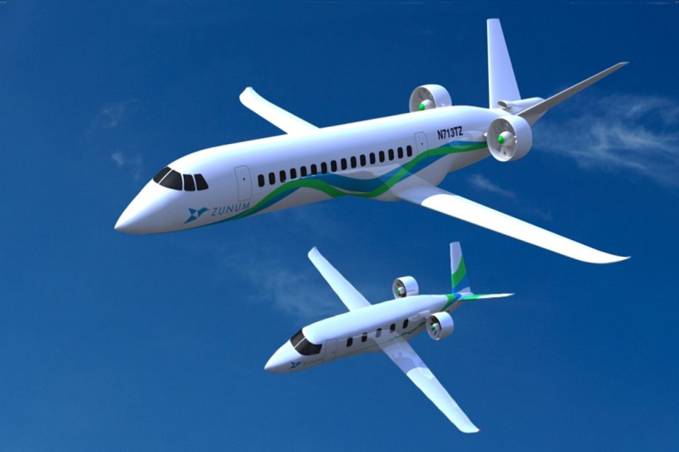 A Zunum planeja aviões elétricos com capacidades que poderão variar de 10 a 50 passageiros (Divulgação)