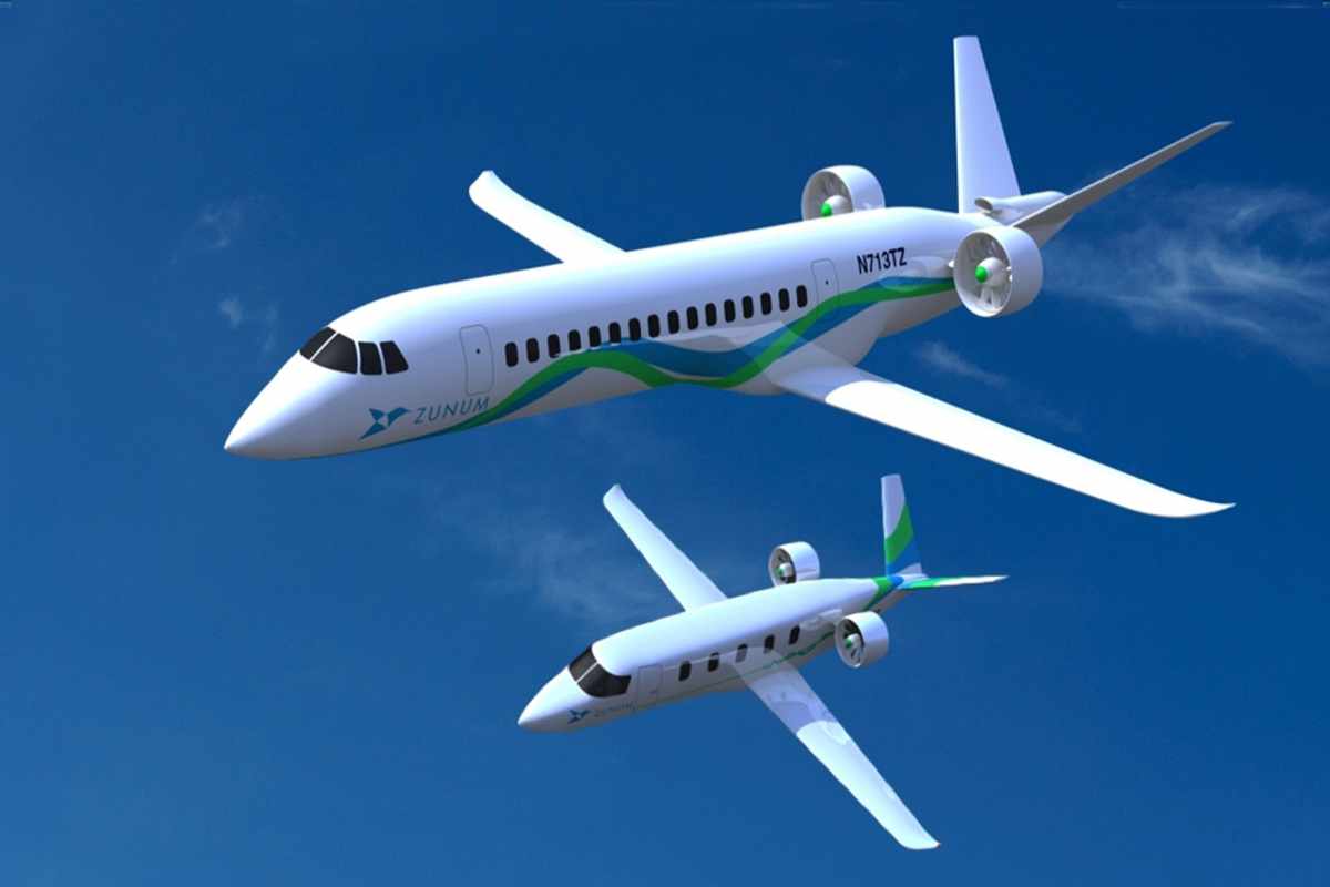 A Zunum planeja aviões elétricos com capacidades que poderão variar de 10 a 50 passageiros (Divulgação)