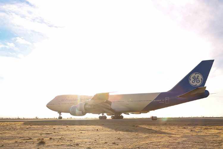 Boeing 747 Flying Test Bed com o esquema de pintura mais recentes, de 2015 (Divulgação)