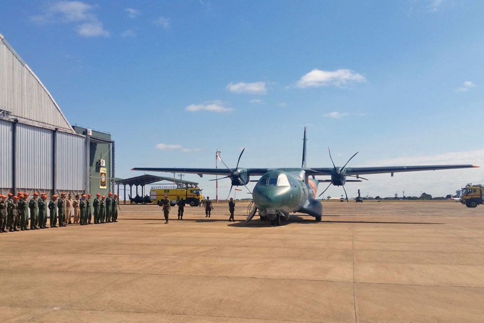 O novo avião de busca e resgate da FAB pousou na base aérea de Campo Grande (Airbus)
