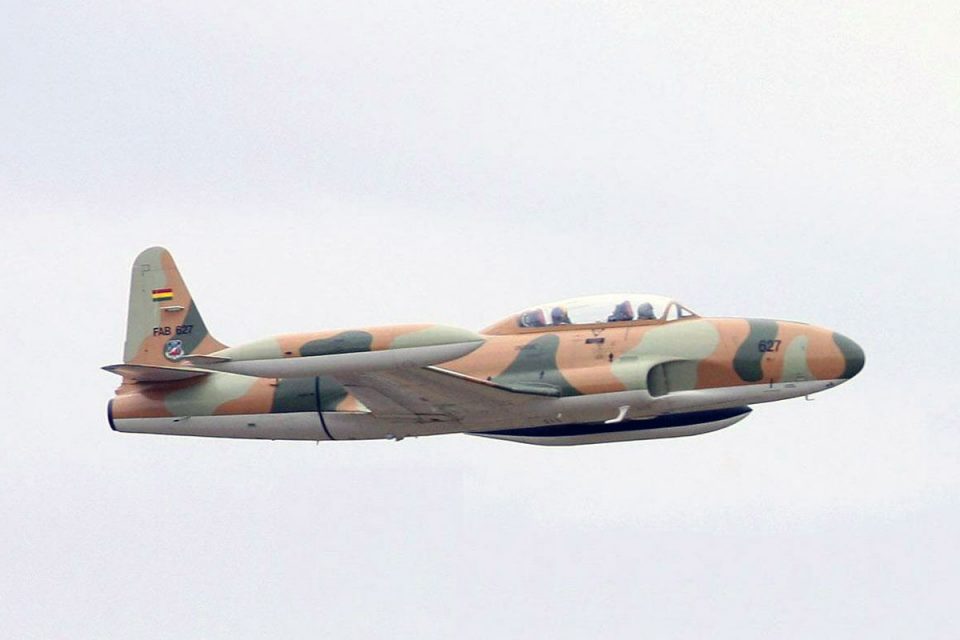 A Bolívia operou 38 jatos T-33, adquiridos a partir de 1973 (FAB)