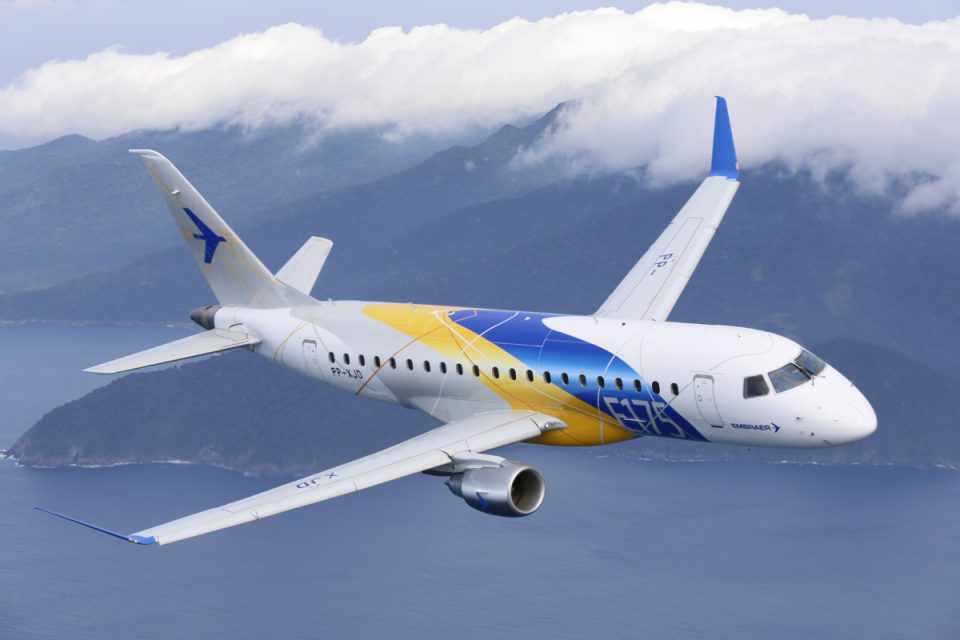 O Embraer E175 domina o segmento de jatos para 70 ocupantes na América do Norte (Embraer)