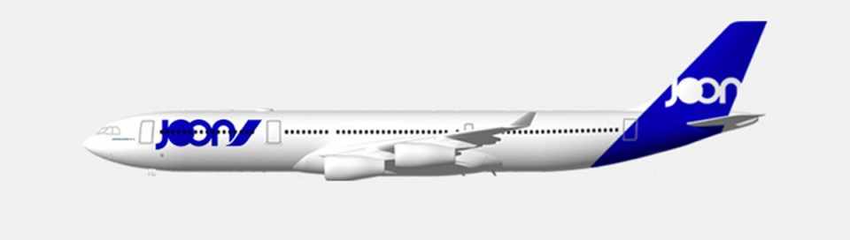 A Air France vai operar em Fortaleza com o quadrimotor A340 com as cores da divisão Joon (Divulgação)