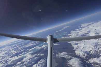 O Perlan 2 aproveitou o "vórtice polar" da Patagônia para alcançar o novo recorde (Airbus)