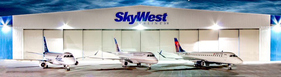 Os E175 da SkyWest voam com as cores da Delta, American Airlines e Alaska Airlines (Divulgação)