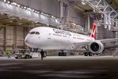 O 787 da Qantas já está pronto, só falta entregar... (Qantas)