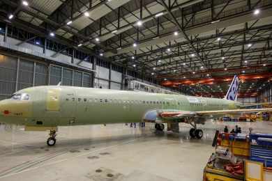 O novo A321 ACF está sendo produzido na fábrica da Airbus em Hamburgo, na Alemanha (Airbus)