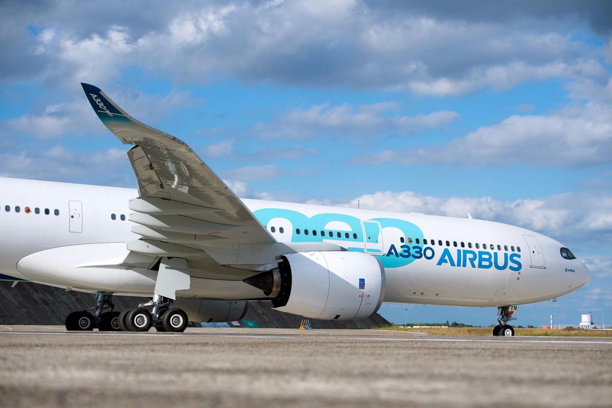 Enfim uma imagem do A330neo equipado com os novos motores Rolls Royce Trent 7000 (Airbus)