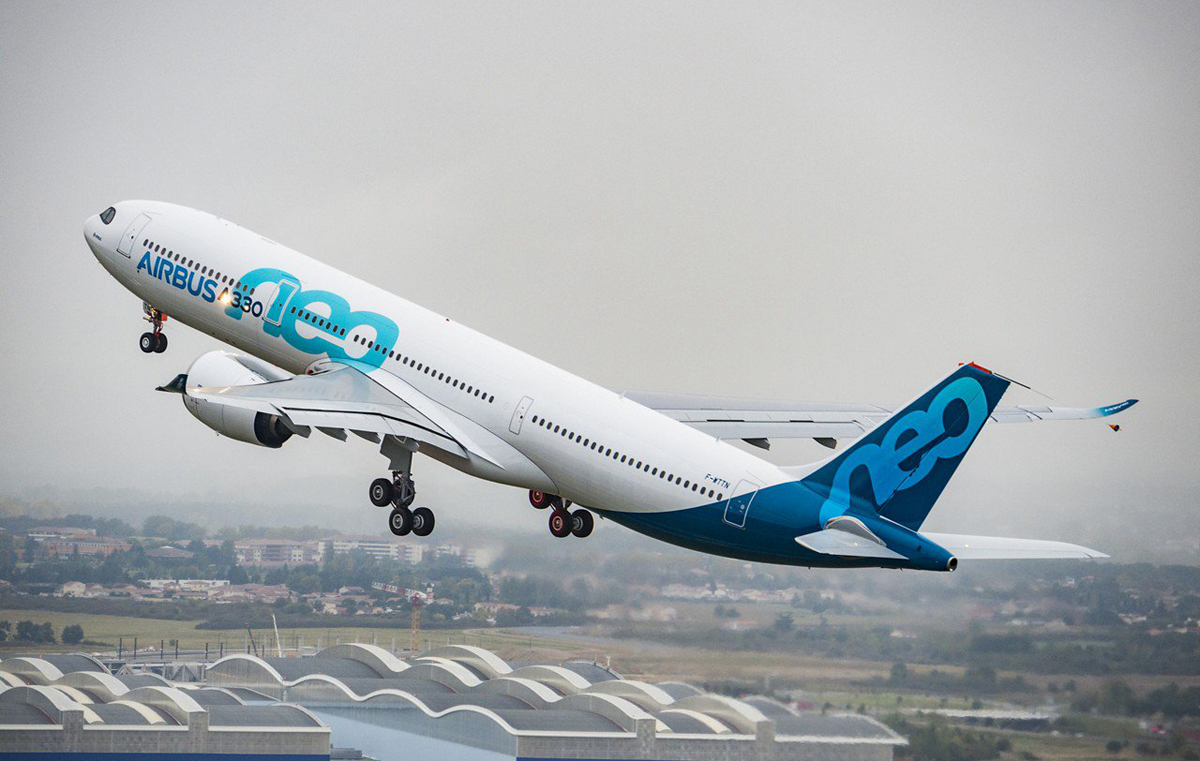 O A330neo será operado pela Azul no Brasil a partir de (Airbus)