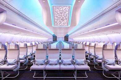 O A330neo é oferecido com o novo conceito de cabine "AirSpace" da Airbus (Airbus)