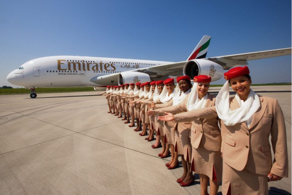 O serviço de bordo da Emirates no A380 é considerado um dos melhores do mundo (Airbus)