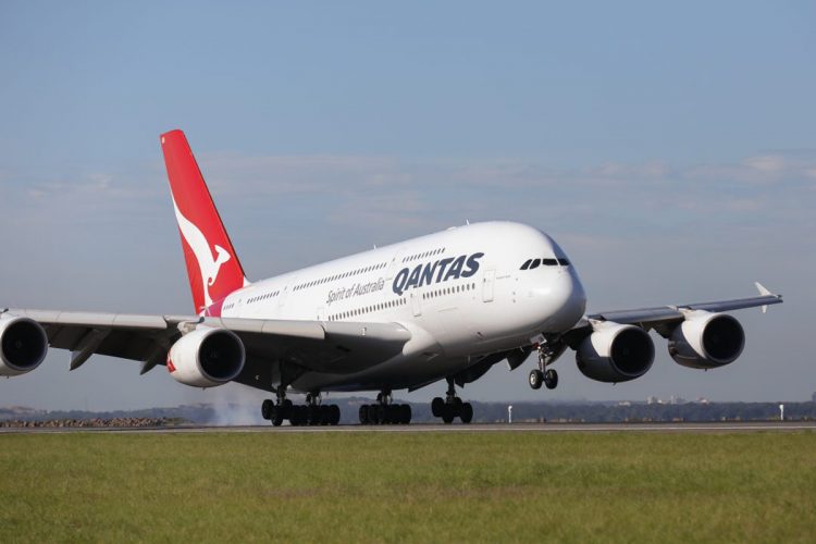 O A380 é um dos aviões da Qantas que operam os longos voos entre a Austrália e os EUA (Qantas)
