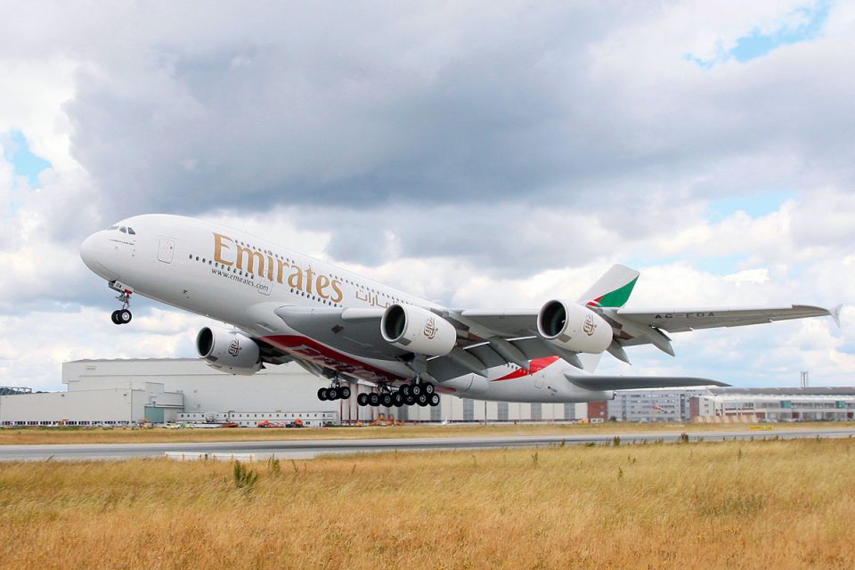 A Emirates voa com o A380 para mais de 45 destinos, inclusive para o Brasil (Airbus)