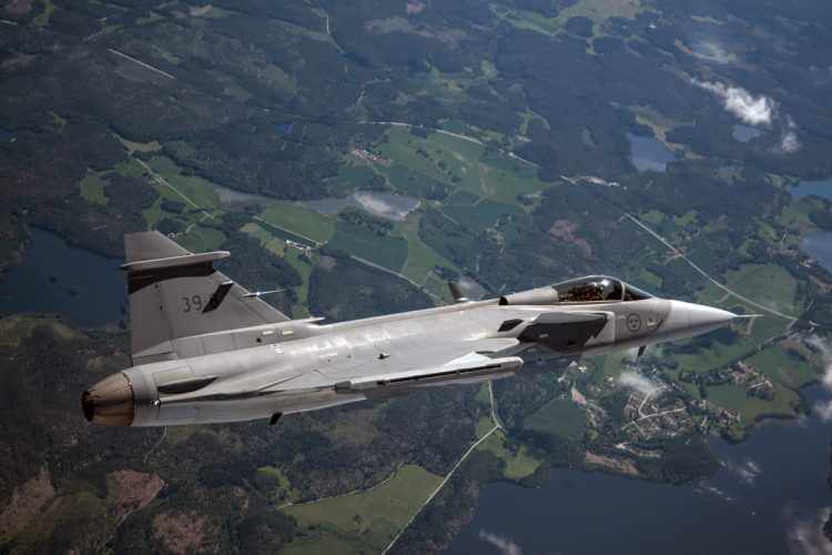 Os testes com o Gripen E (ou NG) começaram em junho deste ano (SAAB)