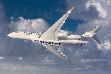 Bombardier Global 7000 faz sua primeira aparição pública