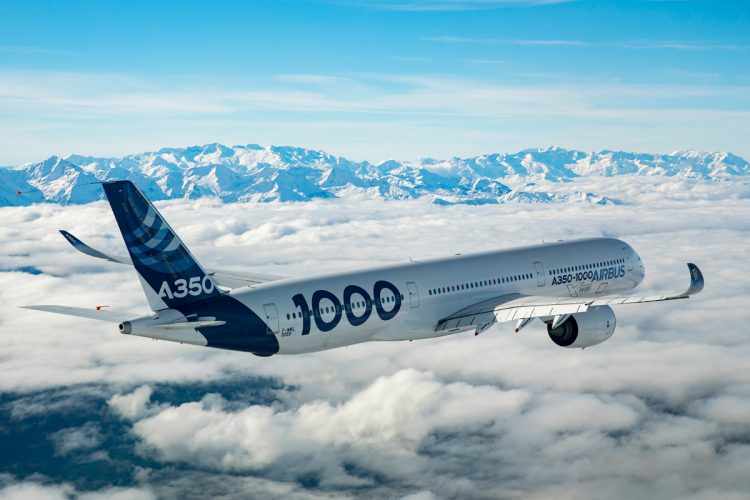 O A350-1000 já foi encomendado por 12 empresas, entre elas o grupo Latam (Airbus)