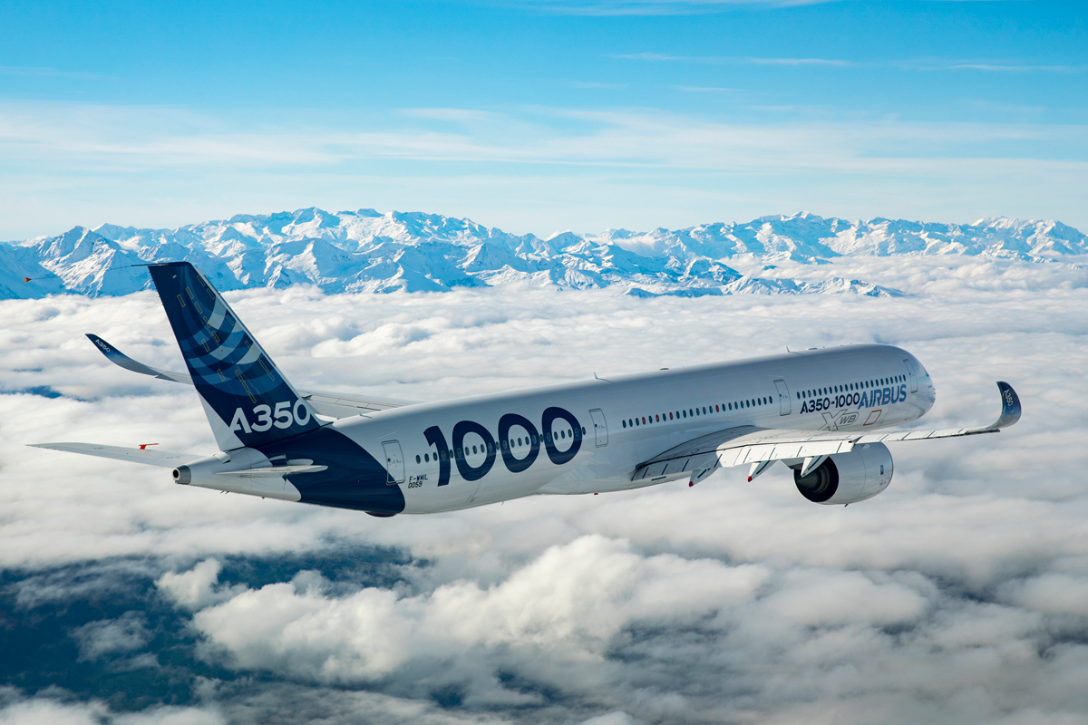 O A350-1000 já foi encomendado por 12 empresas, entre elas o grupo Latam (Airbus)
