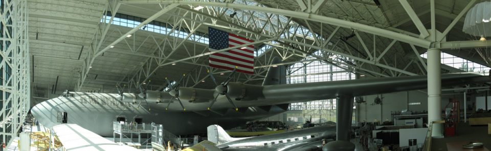 O Hercules está guardado desde 1993 no Evergreen Aviation Museum, no estado do Oregon (Drew-Wallner)