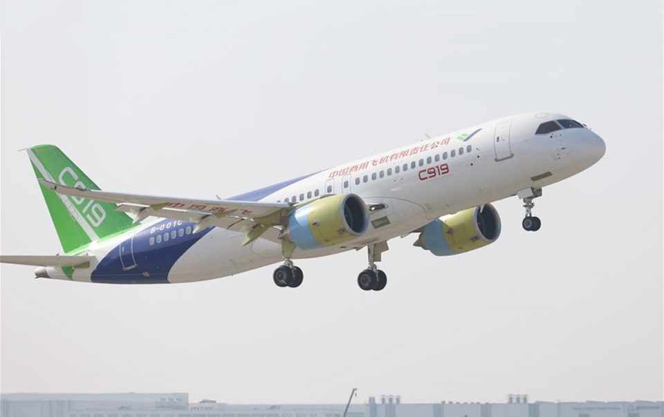 O segundo protótipo do C919 usa o prefixo N-001C (Xinhua.net)