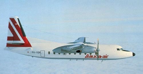 O Fokker F-27 foi um dos primeiros aviões da Lauda Air (Divulgação)