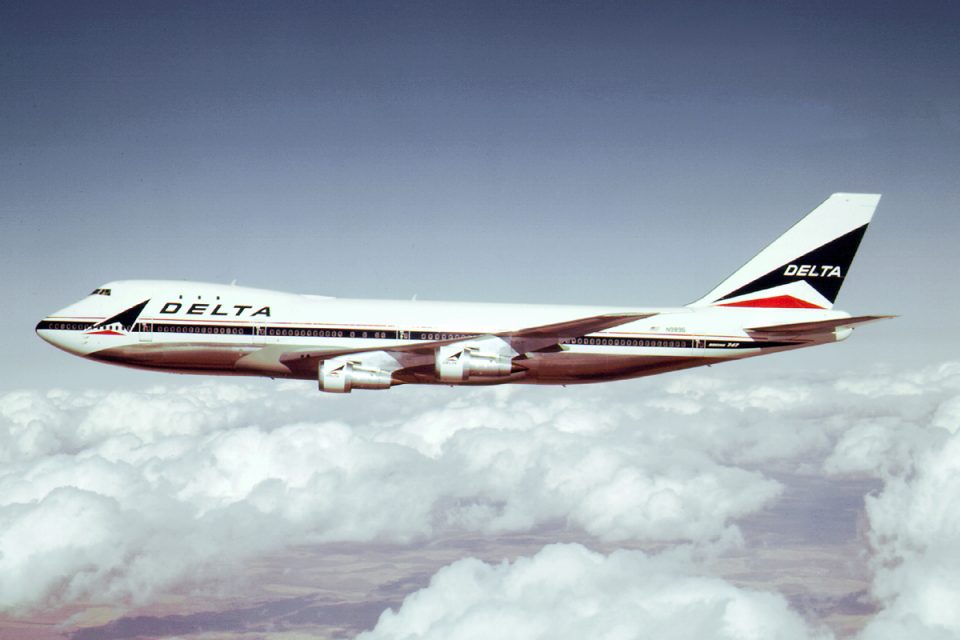 A Delta foi um dos primeiros operadores do 747; a companhia recebeu os primeiros jatos em 1970 (Delta Airlines)