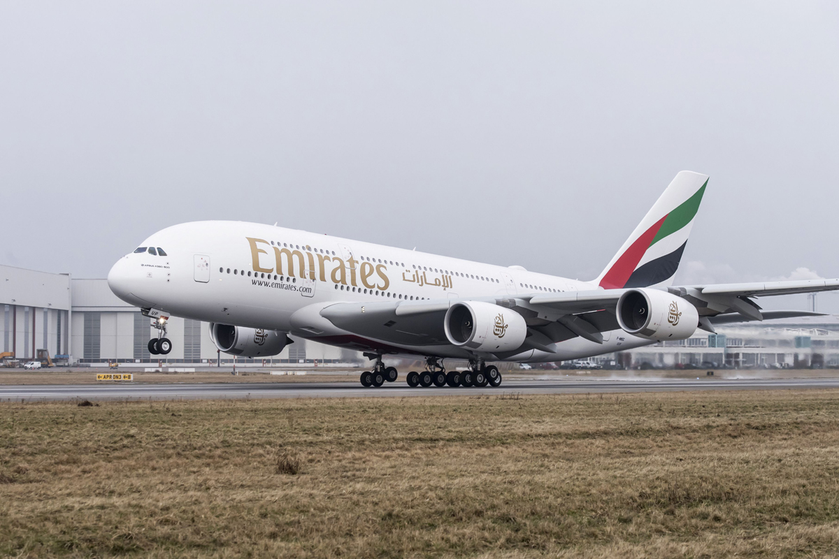 A Emirates é o maior operador do A380, com mais de 100 unidades na frota (Airbus)