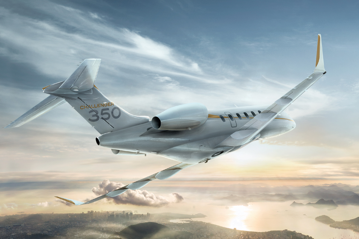 O Challenger 350 é projetado para transportar até 9 passageiros; autonomia é de 5.926 km (Bombardier)