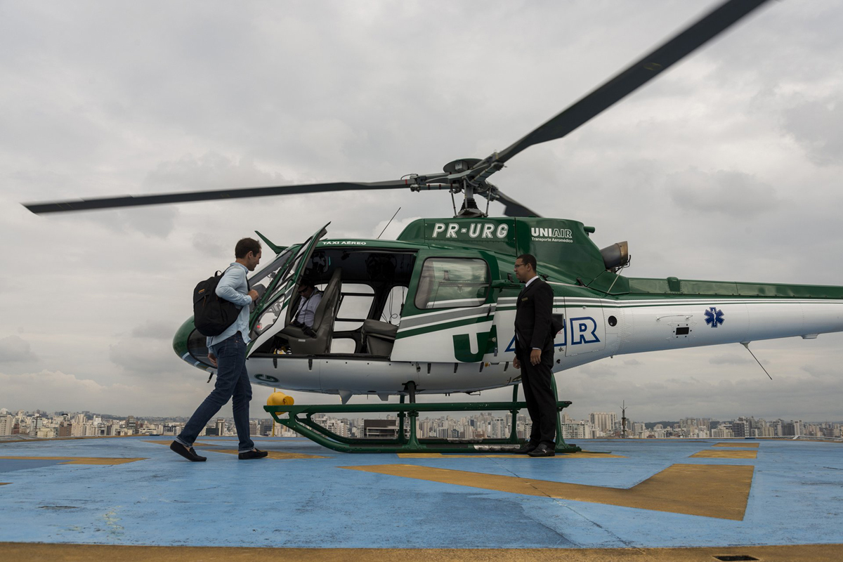 A Voom opera a partir de 8 helipontos em São Paulo (Divulgação)