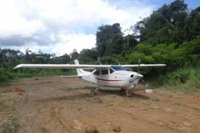 A aeronave acompanhada até uma pista clandestina no Pará (FAB)