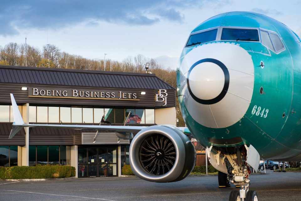 Novo 737 MAX fotografado na sede da BBJ, em Seattle, nos EUA (Boeing)