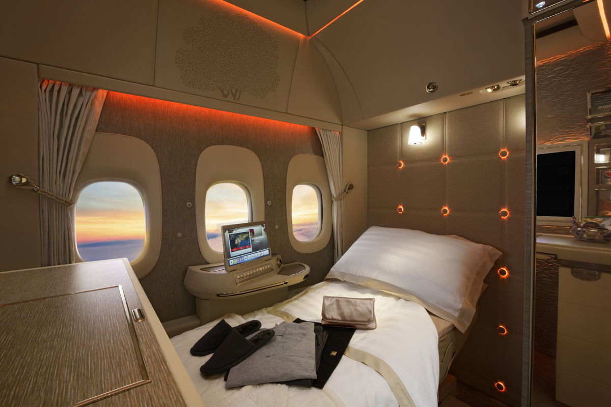Assim é fácil viajar: a nova cabine da Emirates poderá ser "testada" no ATM 2018 (Emirates Airline)