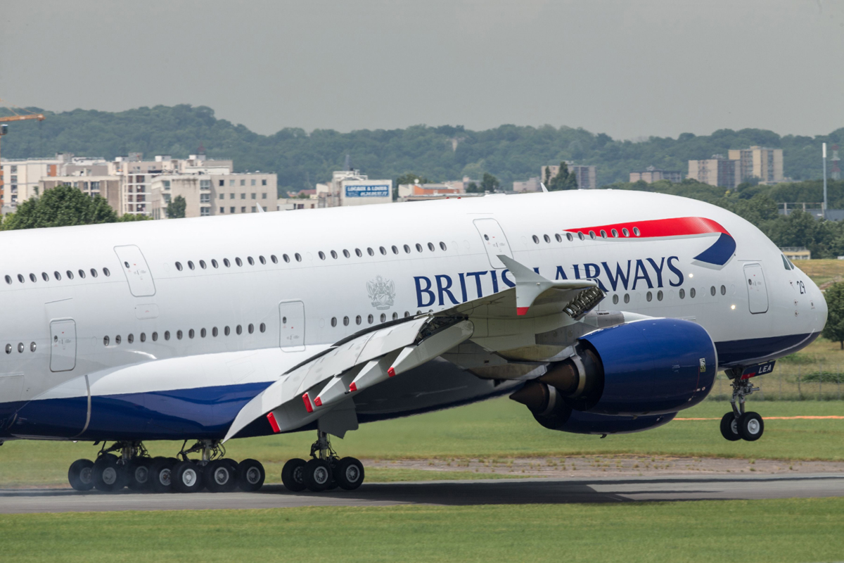 A British Airways conta com 12 jatos A380 na frota (Airbus)